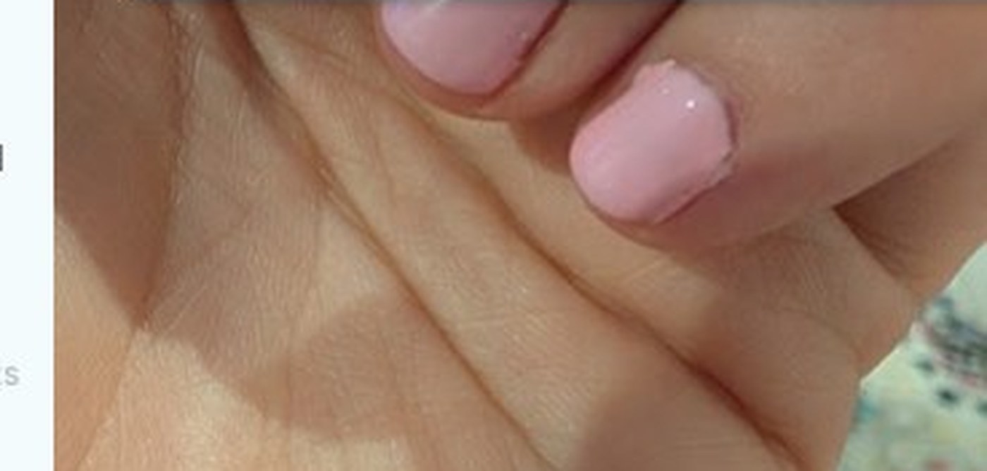 A light pink manicure — the kind of nail work La Rosa beauty lounge posts on Google